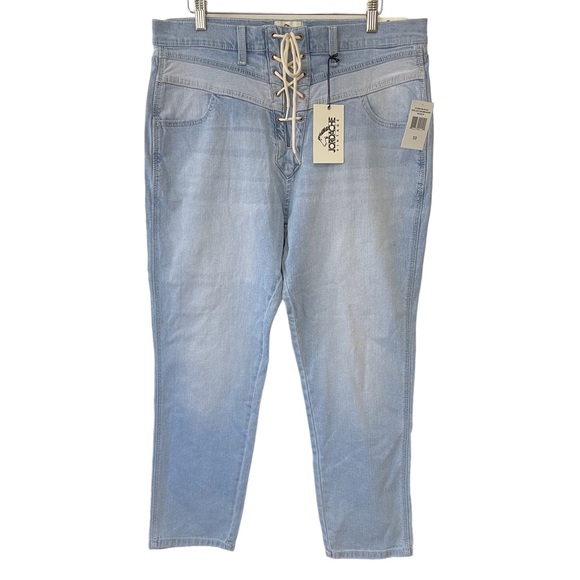 jordache Denim - Jordache Jeans Woman’s Size 33 Lace Up Front Skinny